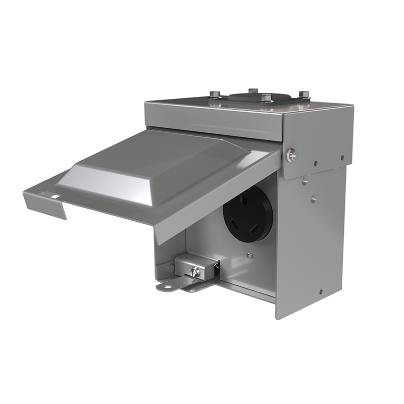 LSTK02 ETL Standard NEMA TT-30R 125V 30A Heavy Duty Mental Weatherproof Enclosed Lockable Power Outlet Box